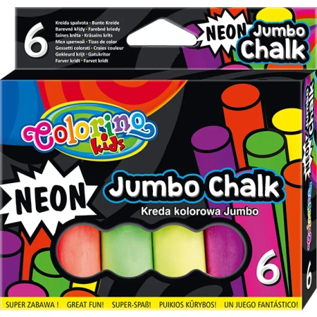 Kreda Colorino Kids neonowa jumbo 6 sztuk - PATIO