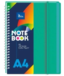 Kołonotatnik A4/100K kratka PP zielony - Tetis