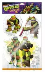 Zestaw naklejek 3D na ścianę Turtles - Euro-Trade