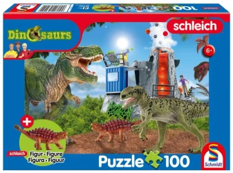 Puzzle 100 Schleich Dinozaury + figurka 112297 - Schmidt Puzzle