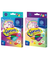 Masa plastyczna Astrafun Sensorio Kids Jednorożec 10 kolorów 1szt.mix - ASTRA art-pap