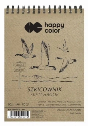 Szkicownik na spirali A6/80K Ptaki HAPPY COLOR - GDD