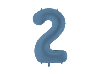 Balon foliowy cyfra 2 86cm granat - PartyDeco