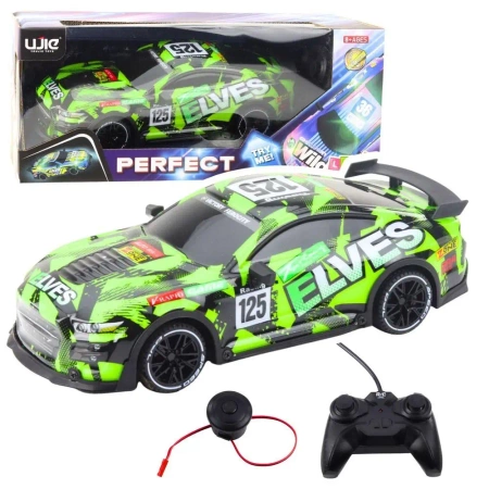 Samochód sportowy R/C z dżwiękiem zielony - Leantoys
