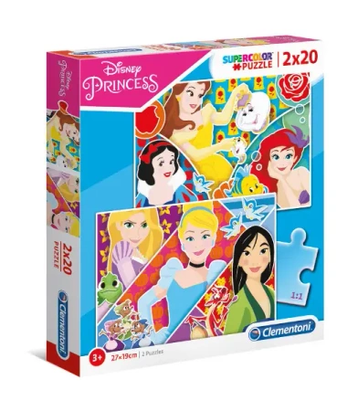Puzzle 2x20 Princess - CLEMENTONI