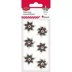 Dekoracje samoprzylepne papierowo-foliowe 3D 6szt - Titanum