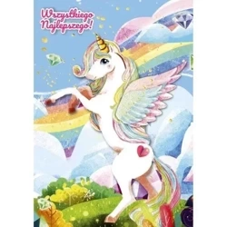 Karnet A5 Urodziny - Jednorożec z sercem - Henry