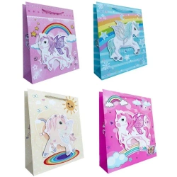 Torebka prezentowa dziecięca M Jednorożec 3D mix - Ju-Piter