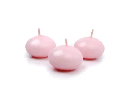 Świeca pływająca matowa różowy 4cm 50szt - PartyDeco