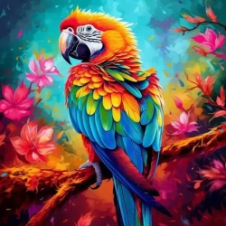 Diamentowa mozaika Papuga 30x40cm 2000578