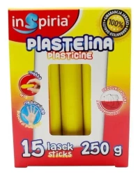 Plastelina żółta 15 lasek 250g - InSpiria