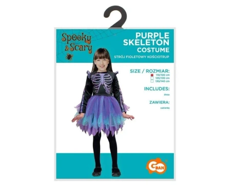 Strój dla dzieci Fioletowy Kościotrup rozm.110/120 - Godan