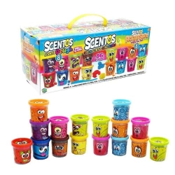 Zestaw Pachnąca ciastolina (8 sztuk) + piasek kinetyczny (8 sztuk) - Scentos