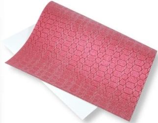 Papier ozdobny brokatowy 140g 40x60cm czerwony 5ar - Polsirhurt