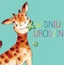 Karnet kwadrat CL4211_PO Urodziny Żyrafa - Clear Creations