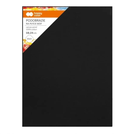 Podobrazie bawełniane 18x24cm czarne HAPPY COLOR - GDD