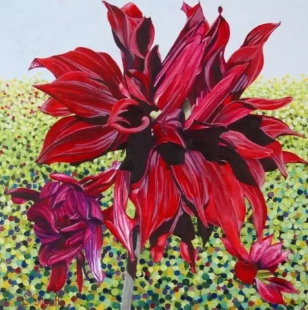 Karnet z kopertą Czarna dalia - Susan Entwistle