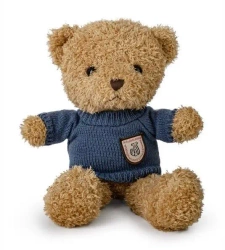 Miś brązowy 22cm w sweterku granatowy - Daffi