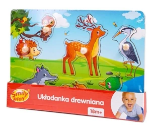 Układanka drewniana Las uchwyty - Smily Play