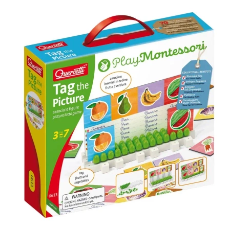 Tablica z obrazkami Montessori 5 języków - Quercetti