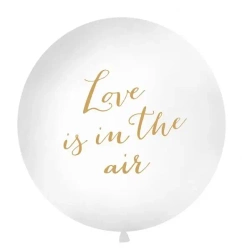 Balon Love is in the air 1m biały - PartyDeco
