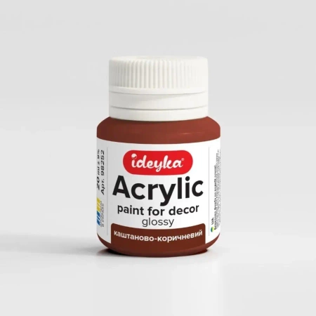 Farba akrylowa Kasztanowy brąz 20ml - Ideyka