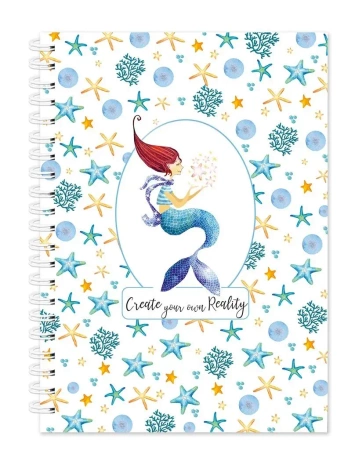 Kołonotatnik ozdobny Syrenka B5/80 kr z zakładką - Cozywood