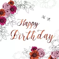 Karnet Swarovski kwadrat CL1409 Urodziny kwiaty - Clear Creations