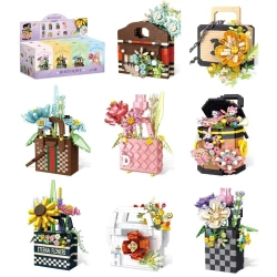 Klocki kwiaty w torebce 484 elementy MIX - Trifox