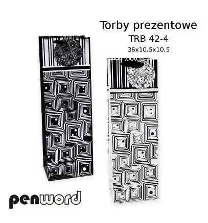 Torebka prezentowa 36x10,5x10,5cm MIX - Penword