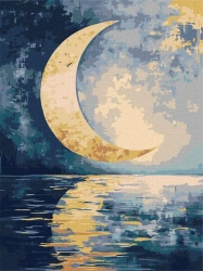 Malowanie po numerach - Odbicie księżyca 30x40cm - Ideyka