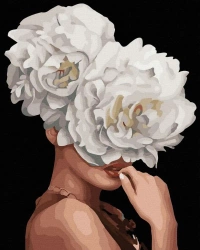 Malowanie po numerach czarne płótno - Kobieta... - Twoje Hobby