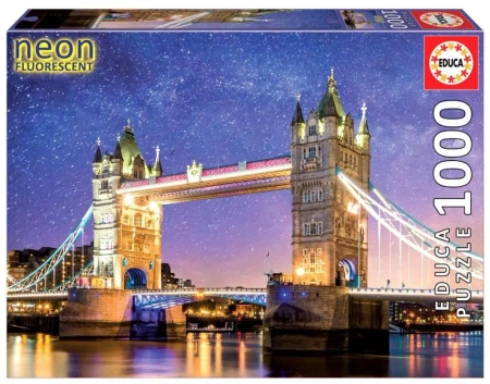 Puzzle 1000 Tower Bridge, Londyn, Anglia (fluo... - Educa