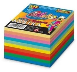 Kostka klejona 85x85mm 500 kartek kolorowa - Alfa Pastello