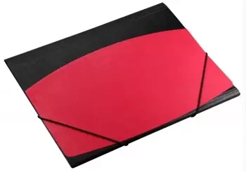 Teczka A4 z gumką faktura kory czarno-czerwona - Titanum