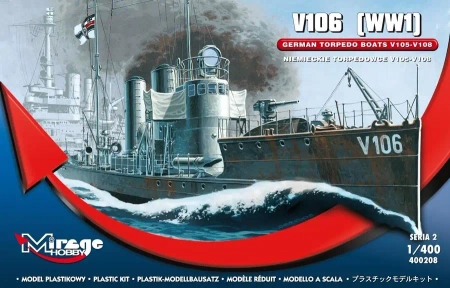 Okręt Torpedowy V 106 Niemiecki - Mirage Hobby