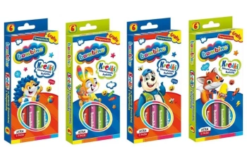 Kredki ołówkowe 6 kolorów BAMBINO - opracowanie zbiorowe