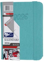 Kalendarz 2026 A7 tyg Rock turkusowy - praca zbiorowa