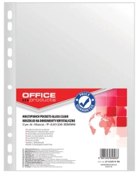 Paczka koszulki na dokumenty A4 Office Products PP krystalaliczne 55mikr. 100 sztuk