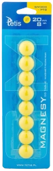 Magnesy do tablic Tetis żółte gładkie 20mm/8