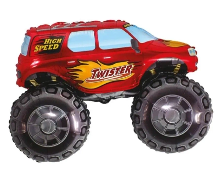 Balon foliowy 61cm Samochód Twister czerwony - Godan