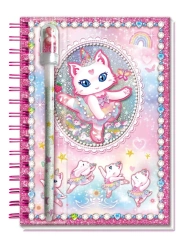 Pamiętnik na spirali z akcesoriami Kot Baletnica - Pecoware