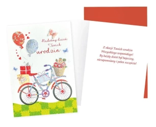 Karnet B6 Urodziny (damskie, szampan) - Kukartka