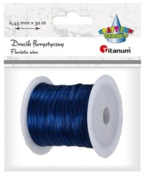 Drucik florystyczny 0,45mm x 30m granatowy - Titanum