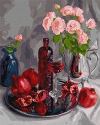 Malowanie po numerach - "Granatowa" martwa natura - Ideyka