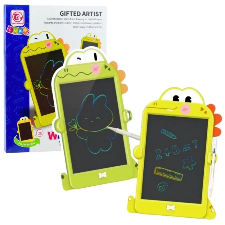 Tablica do rysowania LCD Dinozaur zielona - Leantoys