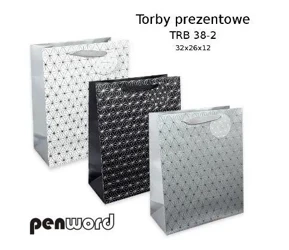 Torebka prezentowa 32x26x12cm MIX - Penword