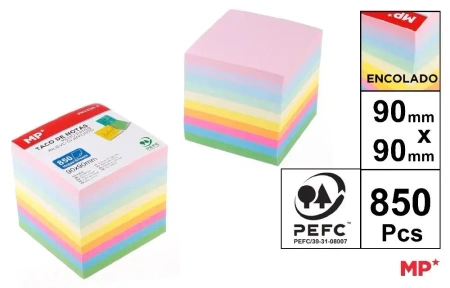 Karteczki 90x90mm kolorowe 850szt - MP Main Paper