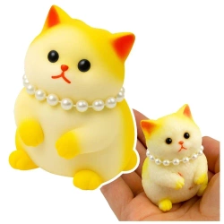 Gniotek sensoryczny Kotek z perłami 7,5cm - Leantoys