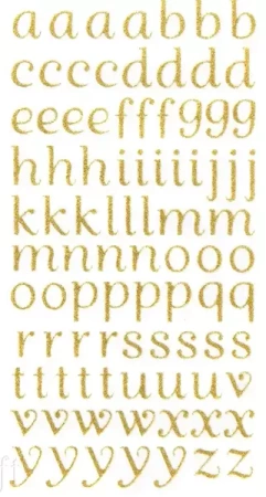 Naklejki brokatowe alfabet 90szt - Dalprint